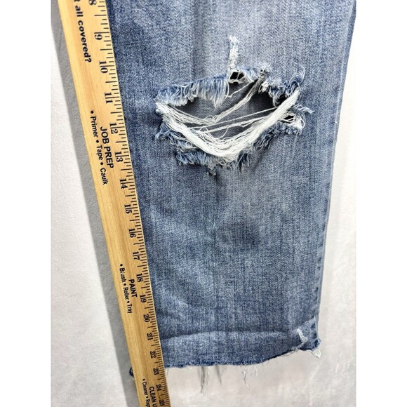 Judy Blue Wide Leg Cropped Jeans Size 16W Destroyed Distressed Stretch Denim - Picture 7 of 10